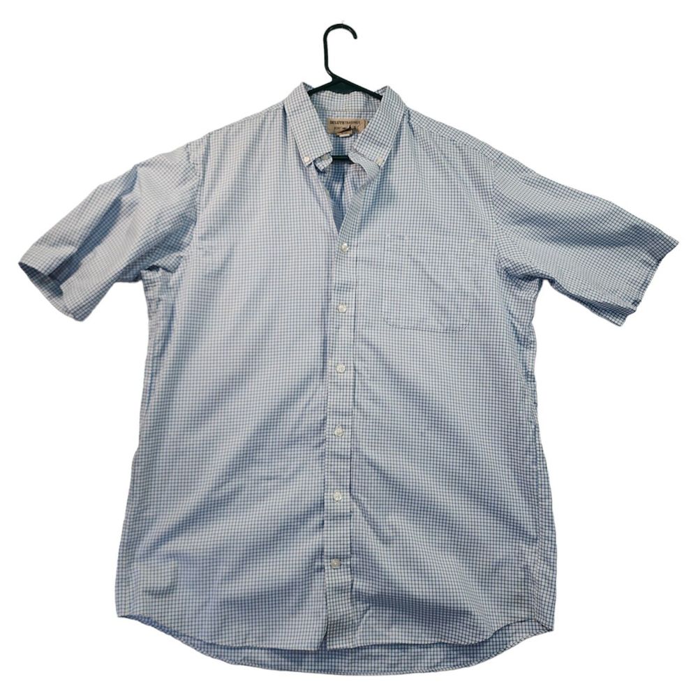 Duluth Trading Shirt Mens Size LT Large Tall Plaid WrinkleFighter Relaxed Fit